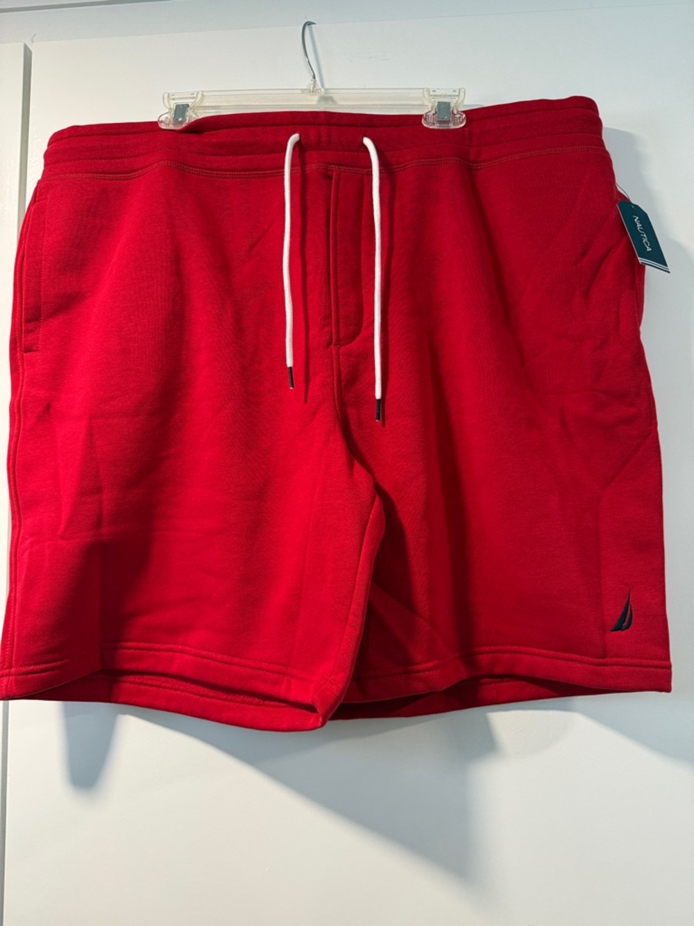 Nautica Men's Bright Red Athletic Drawstring Shorts